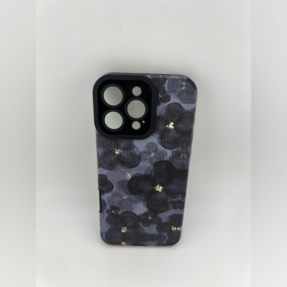 iPhone 16 Pro Max Case – Black Floral with Gold Accents | Elegant & Protective - Picture 5 of 6